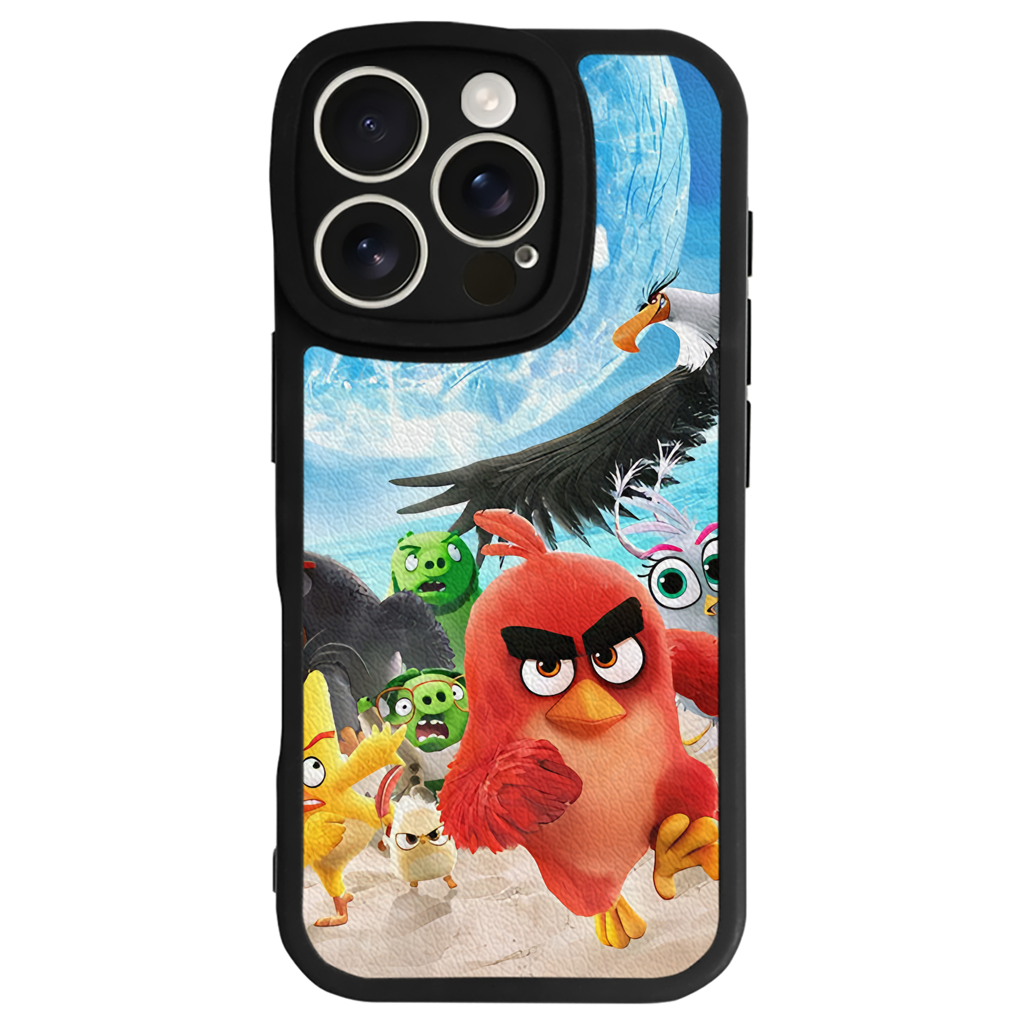 （画像用） Angry Birds アングリーバード 【iPhone 16シリーズ対応】シリコンスマホケース（レザー調） 材質：シリコン